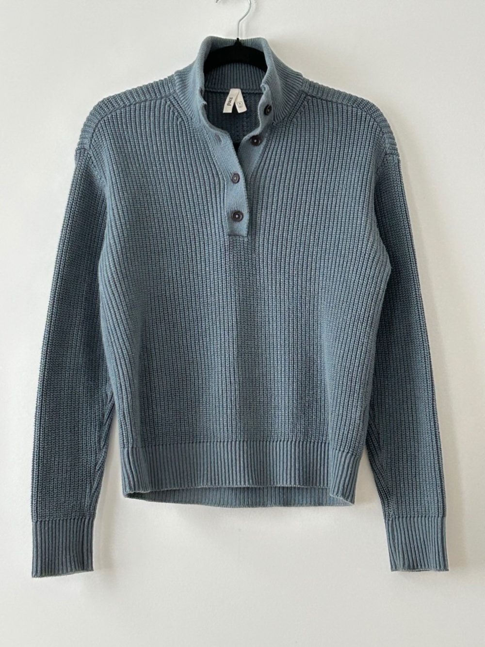 Pact 100% Organic Cotton Luxe Knit Henley Sweater